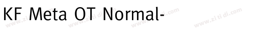 KF Meta OT Normal字体转换